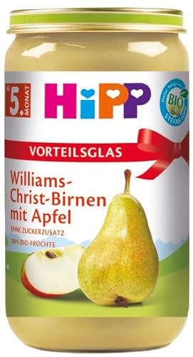HiPP Früchte Williams-Christ-Birnen mit Apfel, 6er Pack (6 x 250 g) von HiPP