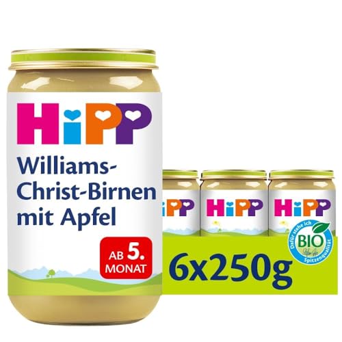 HiPP Früchte Williams-Christ-Birnen mit Apfel, 6er Pack (6 x 250 g) von HiPP