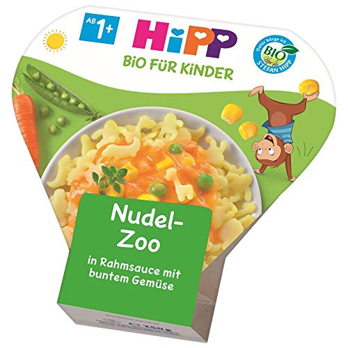 HiPP Wilder Nudel-Zoo in Rahmsauce mit buntem Gemüse, 6er Pack (6 x 250 g) von HiPP