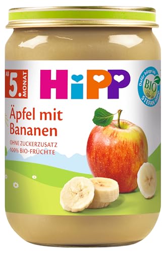 HiPP Bio Früchte Apfel mit Bananen, 6er Pack (6 x 190 g) von HiPP