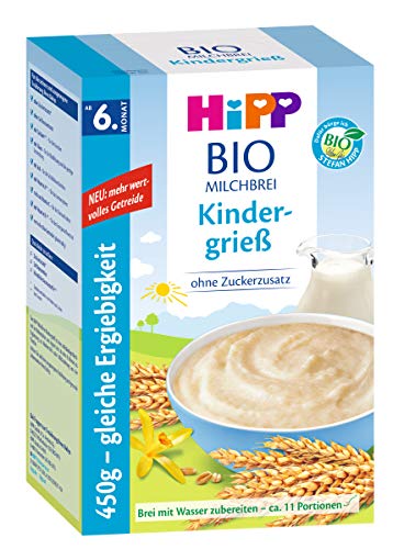 Hipp Bio-Milchbrei Kindergrieß, 5er Pack (5 x 450g) von HiPP