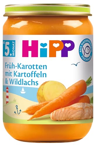 HiPP Früh-Karotten mit Kartoffeln und Lachs, 6er Pack (6 x 190 g) von HiPP