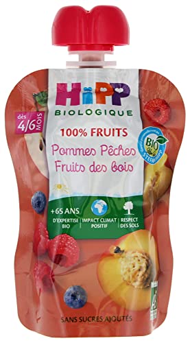 Hipp Gourde Pommes Pêches Fruits des Bois 90g Hipp Gourde Pommes Pêches Fruits des Bois 90g von HiPP