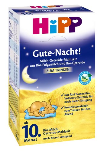 Hipp Gute Nacht Bio-Milch-Getreide Mahlzeit ab 10. Monat, 3er Pack (3 x 500g) von HiPP