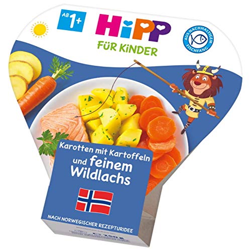 Hipp Kinder-Teller, Karotten mit Kartoffeln und feinem Wildlachs, 6er Pack (6 x 250g) von HiPP