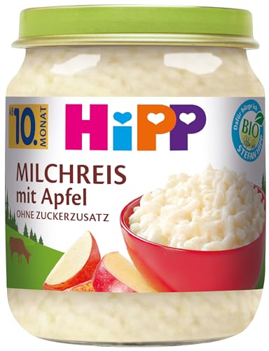 Hipp Kleine Mehlspeise, Milchreis mit Apfel, 6er Pack (6 x 200 g) von HiPP