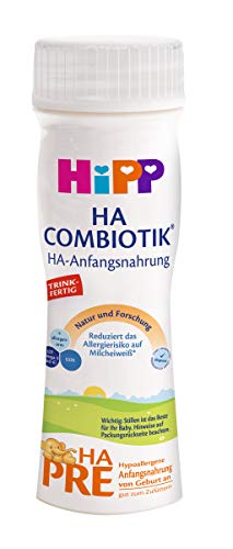 Hipp Milchnahrung Pre HA Combiotik trinkfertig, 6er Pack (6 x 200 ml) von HiPP