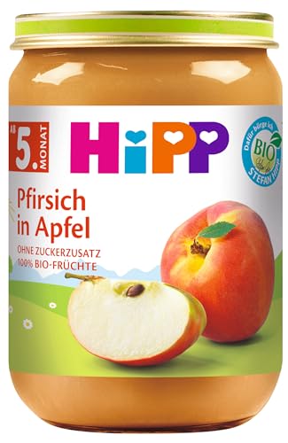 Hipp Pfirsich mit Apfel, 6-er Pack (6 x 190 g) von HiPP