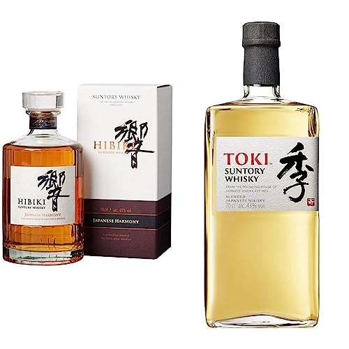 Hibiki Suntory Whisky Japanese Harmony, mit Geschenkverpackung & Suntory Whisky Toki | Japanischer Blended Whisky aus Hakushu, Yamazaki und Chita | mit feinem von Hibiki