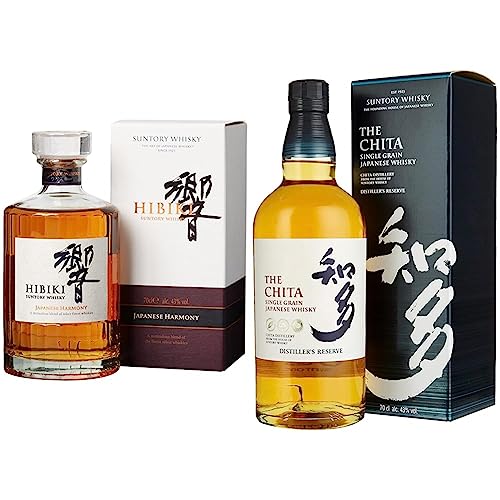 Hibiki Suntory Whisky Japanese Harmony, mit Geschenkverpackung & Suntory Whisky The Chita | Single Grain Japanischer Whisky | mit Geschenkverpackung | mit beispielloser Raffinesse und einem reinen von Hibiki