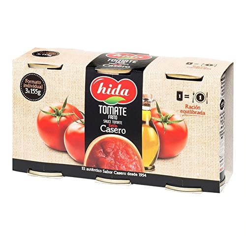 Hida - Gebratene Tomate, Dosenpackung 3x155 gr - ideal für die Zubereitung der leckersten Saucen. von Hida