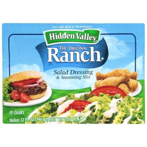 HIDDEN VALLEY THE ORIGINAL RANCH SALAD DRESSING AND SEASONING MIX 1 x 4 PACK ENVELOPES AMERICAN IMPORT von Hidden Valley