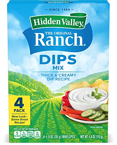 Hidden Valley Dips Mix Original Ranch Pack mit 4 Tüten von Hidden Valley