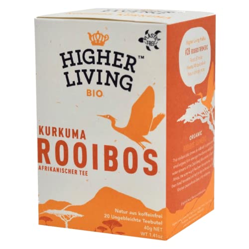 Higher Living Bio Rooibos Kurkuma 4er Spar Pack (4 x 20Btl je 40 g) von Higher Living
