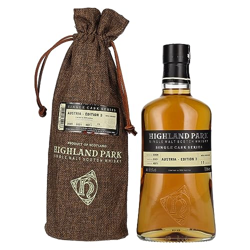 Highland Park 11 Years Old AUSTRIA - EDITION 3 2009 63,6% Vol. 0,7l im Leinensackerl von Highland Park
