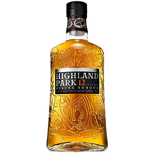 Highland Park 12 Jahre | Viking Honour | Single Malt Scotch Whisky | vollmundiger, rauchiger Geschmack | mit der Wikinger-Seele | 40 % Vol | 700 ml Einzelflasche von Highland Park