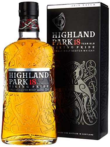 Highland Park 18 Jahre | Viking Pride | Single Malt Scotch Whisky | intensiver Whisky, Lagerung in Ex-Sherry-Fässern, der Stolz der Wikinger | 43% Vol. | 700ml Einzelflasche von Highland Park