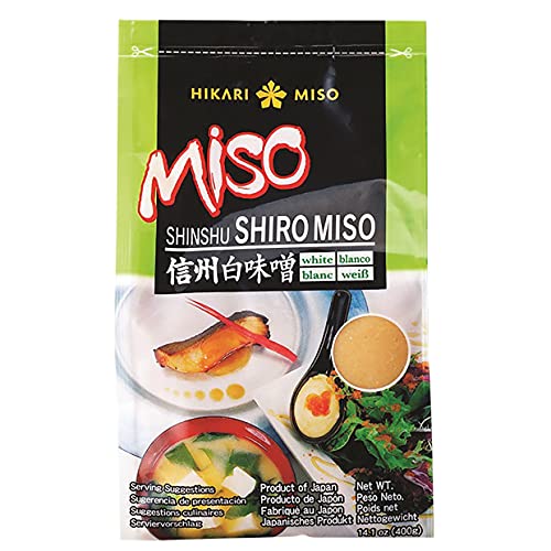 Hikari Miso Weiße Miso-Paste (Shiro Miso), authentische Miso-Paste aus Japan, ohne Zusatzstoffe, 400 g von Hikari Miso