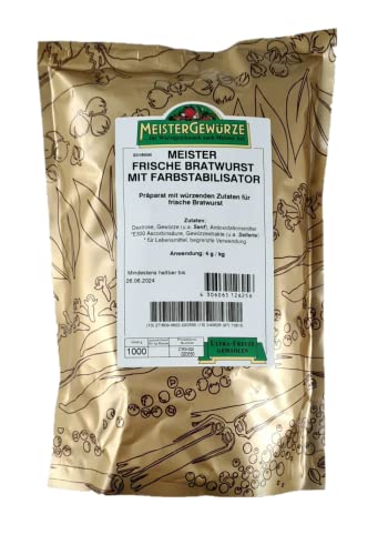 Meistergewürz Frische Bratwurst 1kg von Hilliger