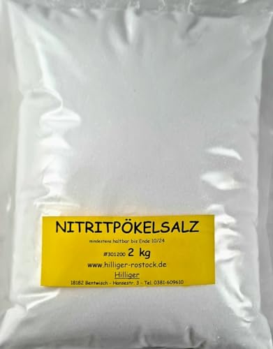 Pökelsalz Nitritpökelsalz Nitrit Salz Pökelsalz zum Pökeln, Pöckelsalz NPS GUSTOSAL Menge 2 kg von Hilliger