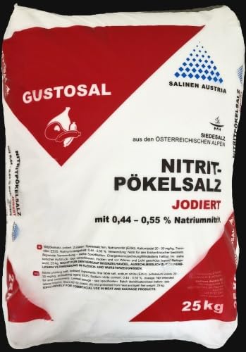 Pökelsalz JODIERT Nitritpökelsalz Nitrit Salz Pökelsalz zum Pökeln, Pöckelsalz NPS GUSTOSAL von Hilliger