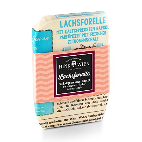 Hink Wien Lachsforelle parfümiert mit frischer Zitronenschale in der Dose, 115 g Hink Wien Lachsforelle parfümiert mit frischer Zitronenschale in der Dose, 115 g von Hink Wien