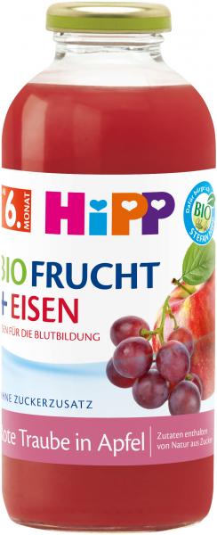 Hipp Bio Frucht + Eisen Rote Traube in Apfel von Hipp