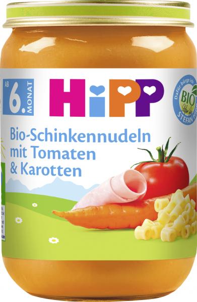 Hipp Bio-Schinkennudeln mit Tomaten & Karotten von Hipp