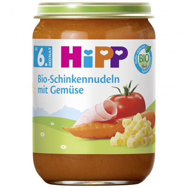 Hipp Bio-Schinkennudeln mit Tomaten & Karotten Hipp Bio-Schinkennudeln mit Tomaten & Karotten von Hipp