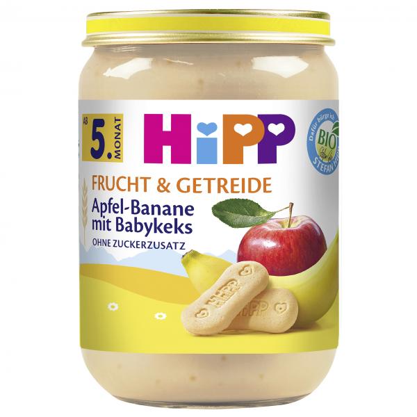 Hipp Frucht & Getreide Apfel-Banane mit Babykeks von Hipp