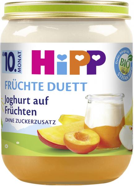 Hipp Früchte-Duett Joghurt auf Früchten von Hipp