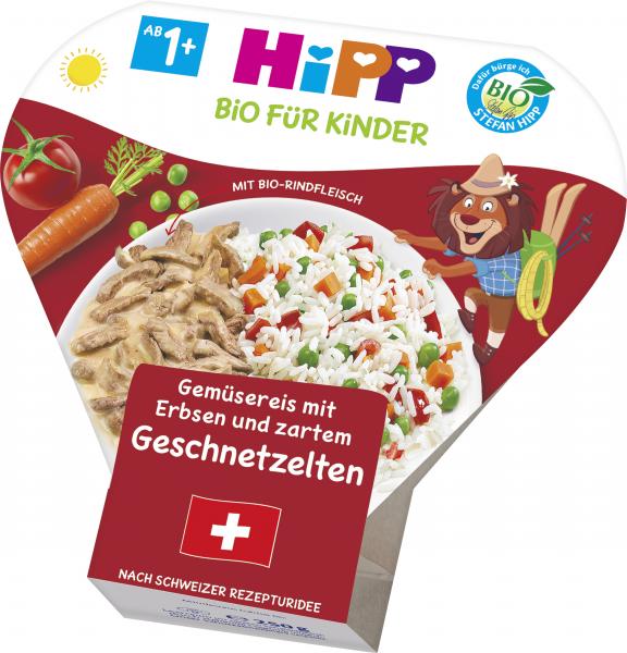Hipp Gemüsereis mit Erbsen & zartem Geschnetzelten Hipp Gemüsereis mit Erbsen & zartem Geschnetzelten von Hipp