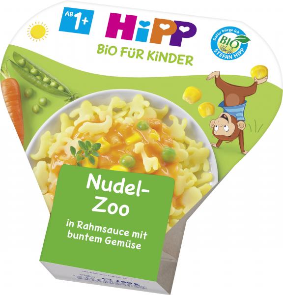 Hipp Nudel-Zoo in Rahmsauce mit buntem Gemüse von Hipp