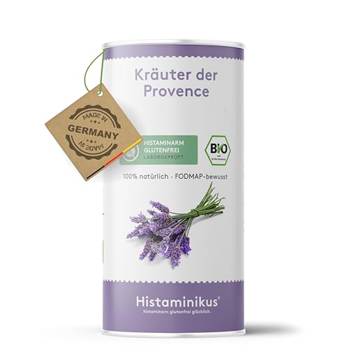 Histaminikus Kräuter der Provence, Bio Gewürzmischung (50g), hefefreies Naturprodukt ohne Geschmacksverstärker, histaminarm, fodmap-bewusst, glutenfrei, vegan und geeignet bei Reizdarm von Histaminikus