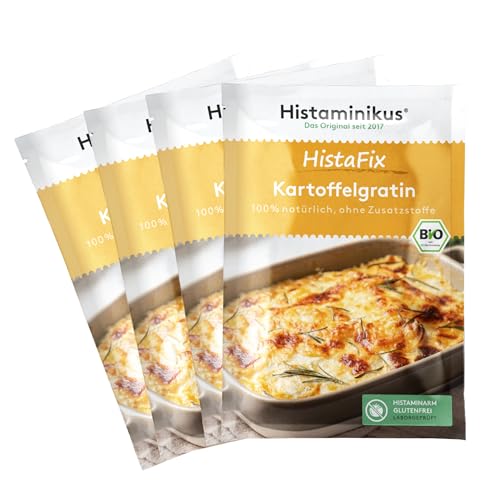 Histaminikus HistaFix Kartoffelgratin - 4er-Packung - 2-3 Portionen pro Tüte - Bio Gewürzmischung - geeignet bei Histaminintoleranz - glutenfrei und ohne Sonnenblumenöl - Made in Germany von Histaminikus