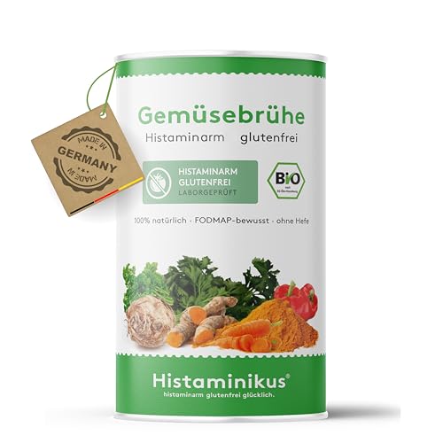 Histaminikus Bio Gemüsebrühe - für bis zu 9,5 Liter Brühe - Gemüsebrühe ohne Zwiebeln - Bio Suppe - histaminarm & glutenfrei Leben - ohne Hefe - geeignet bei Histaminintoleranz - Made in Germany von Histaminikus