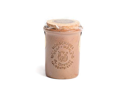 Chili Senf - scharfer Monschauer Senf - Moutarde de Montjoie - 100 ml im Steintopf von Historische Senfmühle Monschau