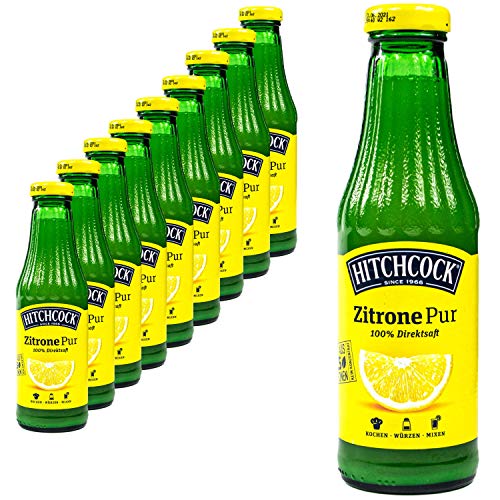 Hitchcock - 10er Pack Premium Zitronensaft Zitrone Pur 100% Direktsaft - Saft aus ca. 15 Zitronen in 0,5 Liter Glasflasche Hitchcock - 10er Pack Premium Zitronensaft Zitrone Pur 100% Direktsaft - Saft aus ca. 15 Zitronen in 0,5 Liter Glasflasche von Hitchcock