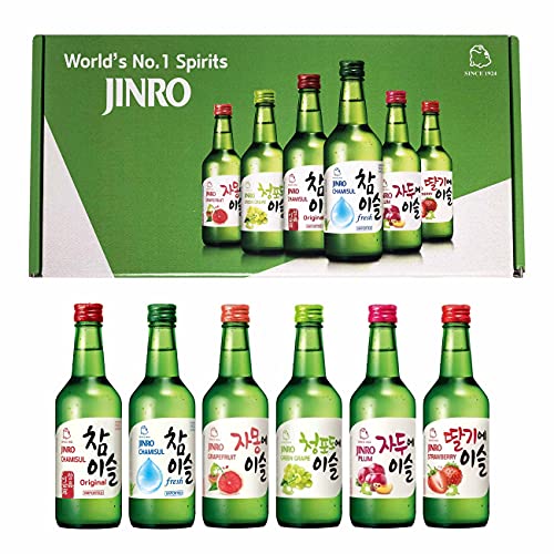 Jinro Soju Selection - Fruit, 6er Set mit verschiedenen Soju Sorten von HiteJinro