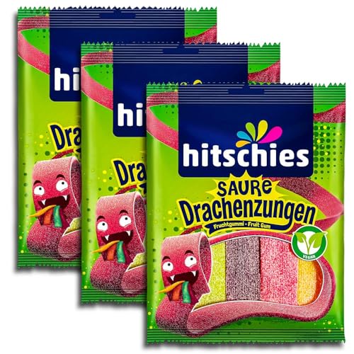 3 er Pack Hitschies Saure Drachenzungen 3 x 125 g von Hitschler