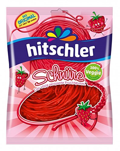 Hitschler Erdbeer Schnüre Fruchtgummi ohne Gelatine 125 g von Hitschler International GmbH & Co. KG (D)