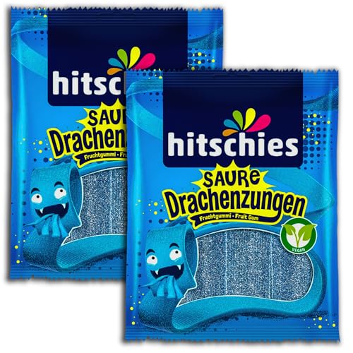 2 er Pack hitschies Saure Drachenzungen blau 2 x 125g Sauer gezuckerte Fruchtgummi-Streifen 2 er Pack hitschies Saure Drachenzungen blau 2 x 125g Sauer gezuckerte Fruchtgummi-Streifen von Hitschler