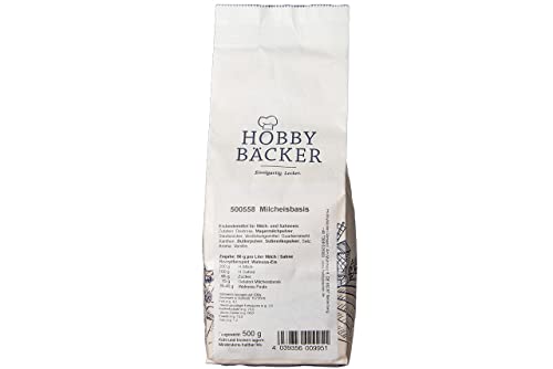 Hobbybäcker - Eispulver Milcheisbasis, extrem cremiges Milcheis, wie beim Italiener, selbstgemachtes Eis, 500 g Hobbybäcker - Eispulver Milcheisbasis, extrem cremiges Milcheis, wie beim Italiener, selbstgemachtes Eis, 500 g von Hobby BÄCKER