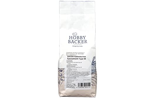 Hobbybäcker Italienisches Spezialmehl Type 00 (1 kg), perfektes Pizzamehl, ideal für traditionelle italienische Küche, perfekt für Vorratshaltung von Hobby BÄCKER
