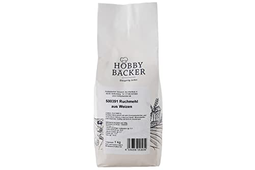 Hobbybäcker Ruchmehl aus Weizen (1 kg), hoher Ausmahlungsgrad, Schweizer Mehl, reich an wichtigen Nähr- und Ballaststoffen, ergiebige Packung von Hobby BÄCKER