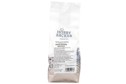 Hobbybäcker Sauerteigpulver trocken (1 kg), Roggenvollkornsauerteig für selbstgebackenes Brot, Sofort anwendbar von Hobby BÄCKER