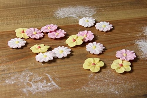 Sommerblüten aus Zucker - rosa, gelb und weiß, 16 Stück Sommerblüten aus Zucker - rosa, gelb und weiß, 16 Stück von Hobby BÄCKER