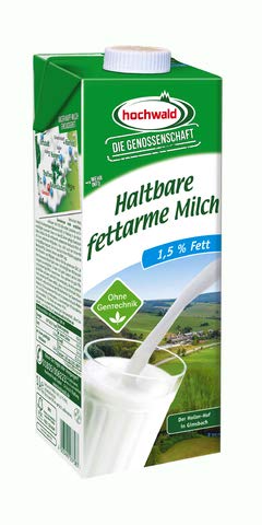 hochwald H-Milch, fettarm, 1,5%, Tetra Pak®, 12 x 1 l (12 l), Sie erhalten 12 x 1 l von Hochwald