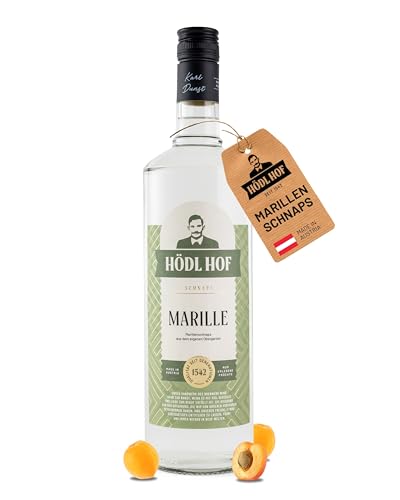 Hödl Hof Marillen Schnaps 1,0L I Feiner Marillenschnaps I Fruchtiger Schnaps mit Marillen aus eigenen Obstgärten I Hochwertiger Aprikosen-Schnaps I Edle Spirituose 38% vol von Hödl Hof