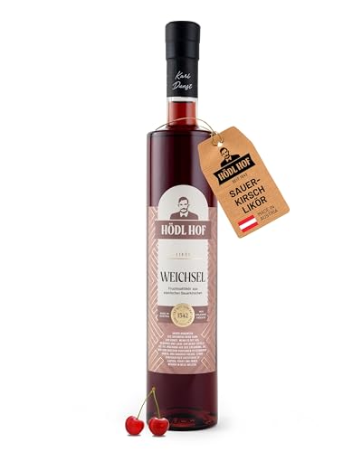Hödl Hof Weichsel-Likör 0,5L I Fruchtlikör mit Weichseldestillat I Feiner Weichsellikör mit Nuancen von Marzipan & Schokolade I Hochwertiger Sauerkirschlikör I Edle Spirituose 20% vol von Hödl Hof